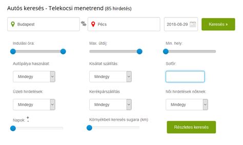 Oszkár telekocsi menetrend